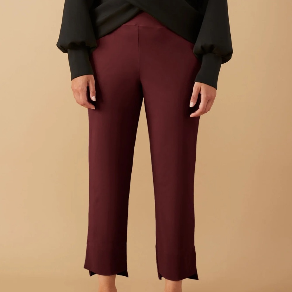 ADAY Straight Up Dress Pants - L Merlot